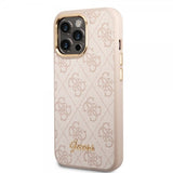 Guess iPhone 14 Pro Max Deksel 4G Logo Rosa