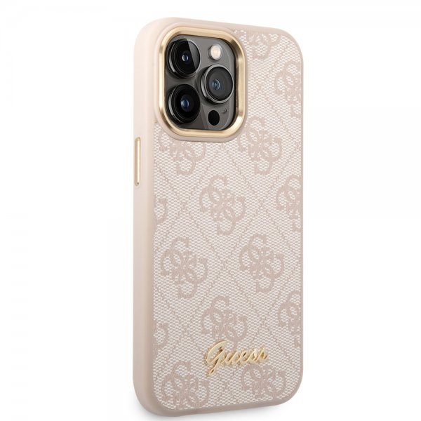 Guess iPhone 14 Pro Max Deksel 4G Logo Rosa