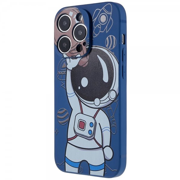 iPhone 14 Pro Max Deksel Astronaut Blå Brun
