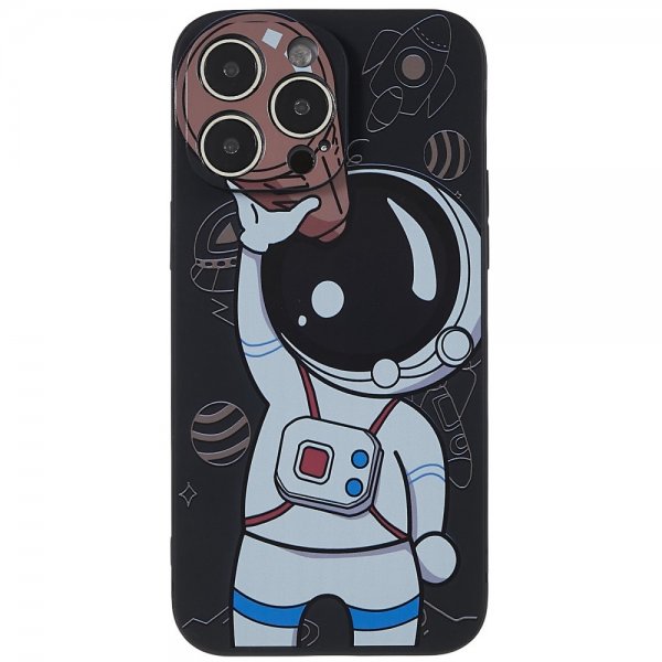 iPhone 14 Pro Max Deksel Astronaut Svart Brun