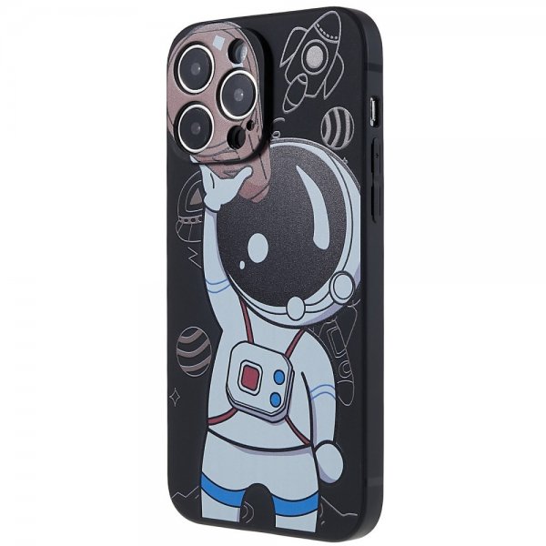 iPhone 14 Pro Max Deksel Astronaut Svart Brun