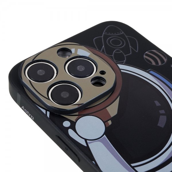 iPhone 14 Pro Max Deksel Astronaut Svart Grå