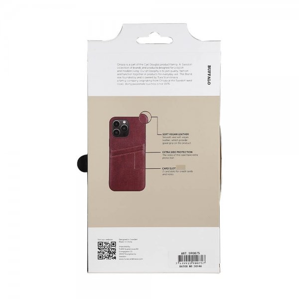 Buffalo iPhone 14 Pro Max Deksel Backcover with Card Slots Brun
