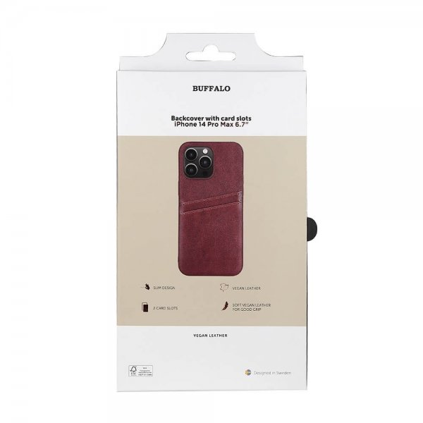 Buffalo iPhone 14 Pro Max Deksel Backcover with Card Slots Brun