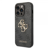 Guess iPhone 14 Pro Max Deksel Big Metal Logo Grå