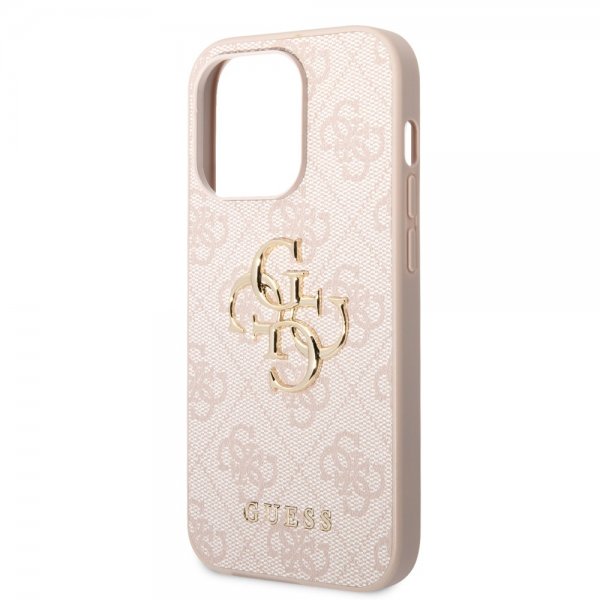 Guess iPhone 14 Pro Max Deksel Big Metal Logo Rosa