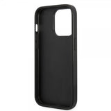 Guess iPhone 14 Pro Max Deksel Bottom Stripe Metal Logo Grå