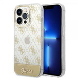 Guess iPhone 14 Pro Max Deksel Bottom Stripe Script Logo Gull