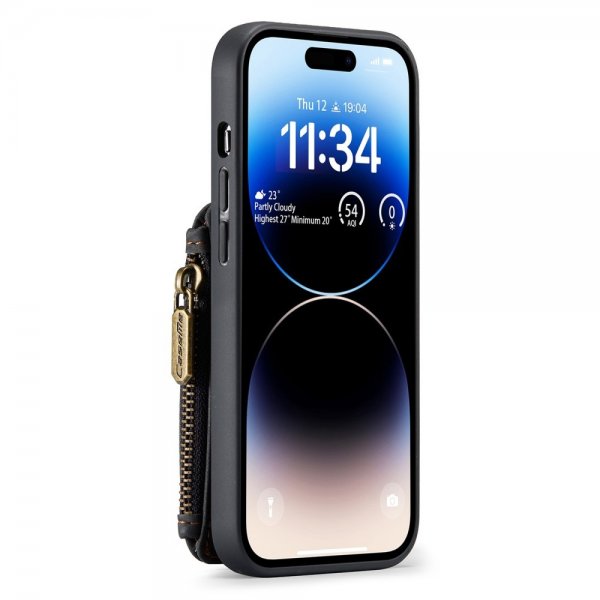 CaseMe iPhone 14 Pro Max Deksel C20 Kortlomme Glidelås Svart