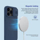 Nillkin iPhone 14 Pro Max Deksel CamShield Silky MagSafe Blå