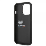 BMW iPhone 14 Pro Max Deksel Carbon Effect Printed Logo Svart