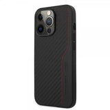 AMG iPhone 14 Pro Max Deksel Carbon Effect Stamped Logo Svart