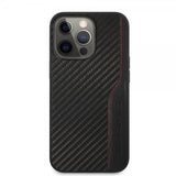 AMG iPhone 14 Pro Max Deksel Carbon Effect Stamped Logo Svart