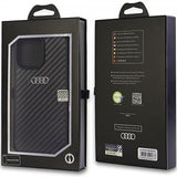 Audi iPhone 14 Pro Max Deksel Carbon Fiber Svart
