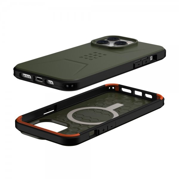 Urban Armor Gear (UAG) iPhone 14 Pro Max Deksel Civilian MagSafe Olive