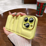 iPhone 14 Pro Max Deksel Down Jacket Design Gul