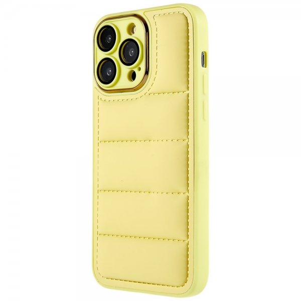 iPhone 14 Pro Max Deksel Down Jacket Design Gul