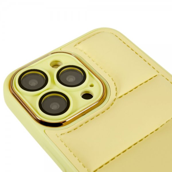 iPhone 14 Pro Max Deksel Down Jacket Design Gul