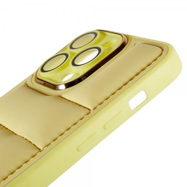iPhone 14 Pro Max Deksel Down Jacket Design Gul