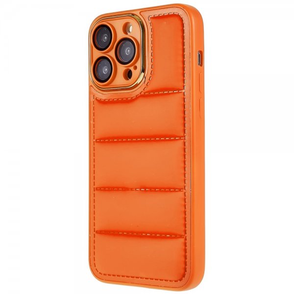 iPhone 14 Pro Max Deksel Down Jacket Design Oransje