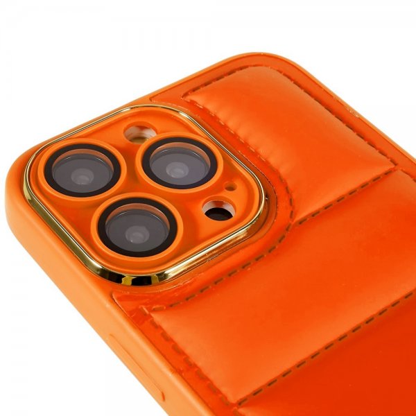 iPhone 14 Pro Max Deksel Down Jacket Design Oransje