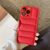 iPhone 14 Pro Max Deksel Down Jacket Design Rød