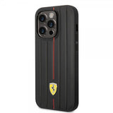 Ferrari iPhone 14 Pro Max Deksel Embossed Stripes Rød