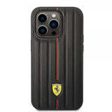 Ferrari iPhone 14 Pro Max Deksel Embossed Stripes Rød