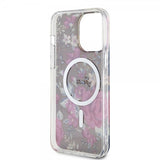 Guess iPhone 14 Pro Max Deksel Flower MagSafe Kaki