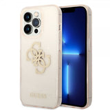 Guess iPhone 14 Pro Max Deksel Full Glitter Gull