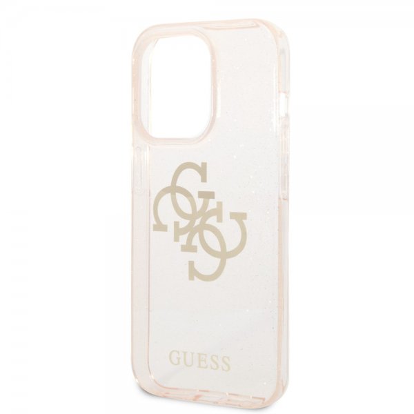Guess iPhone 14 Pro Max Deksel Full Glitter Gull