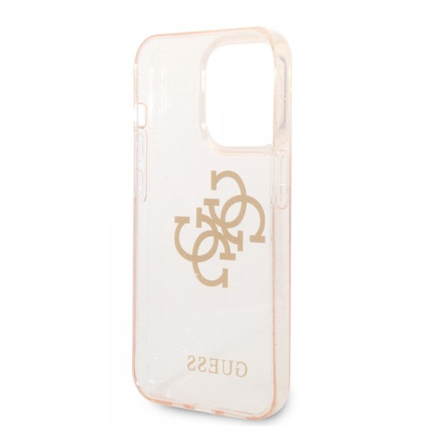 Guess iPhone 14 Pro Max Deksel Full Glitter Gull