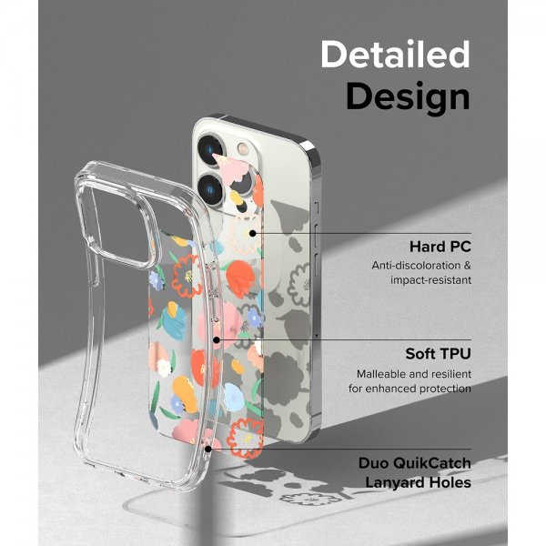 Ringke iPhone 14 Pro Max Deksel Fusion Design Floral