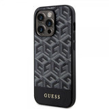 Guess iPhone 14 Pro Max Deksel G Cube MagSafe Svart
