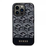 Guess iPhone 14 Pro Max Deksel G Cube MagSafe Svart