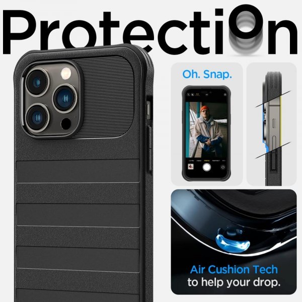 Spigen iPhone 14 Pro Max Deksel Geo Armor 360 MagFit Svart