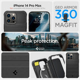 Spigen iPhone 14 Pro Max Deksel Geo Armor 360 MagFit Svart