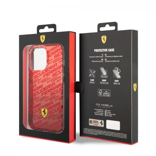 Ferrari iPhone 14 Pro Max Deksel Gradient Scuderia Rød