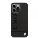 BMW iPhone 14 Pro Max Deksel Hot Stamp Metal Logo Svart
