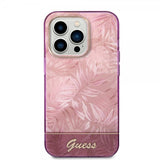 Guess iPhone 14 Pro Max Deksel Jungle Rosa