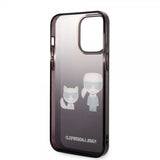 Karl Lagerfeld iPhone 14 Pro Max Deksel Karl & Choupette Gradient Svart