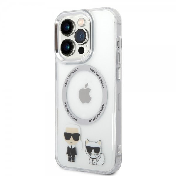 Karl Lagerfeld iPhone 14 Pro Max Deksel Karl & Choupette MagSafe Transparent