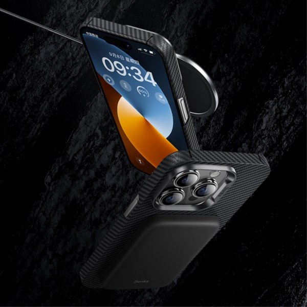 Benks iPhone 14 Pro Max Deksel Kevlar MagSafe Svart