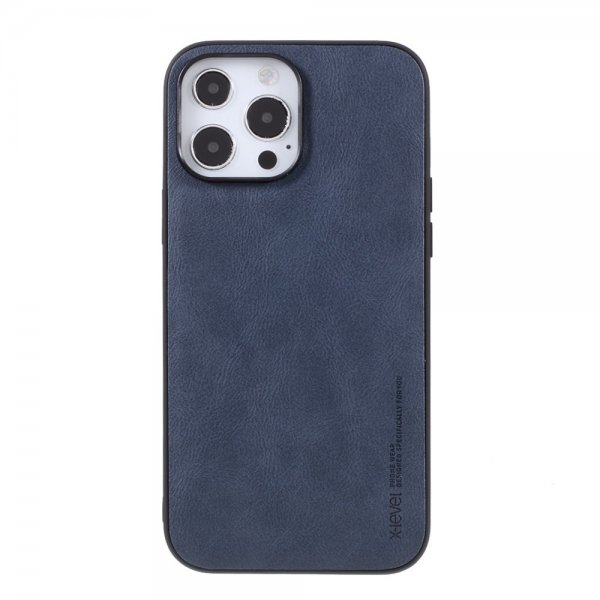 X-Level iPhone 14 Pro Max Deksel Skinntekstur Blå