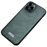 Sulada iPhone 14 Pro Max Deksel Skinntekstur Grønn