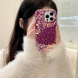 iPhone 14 Pro Max Deksel Leopardmønster Lilla