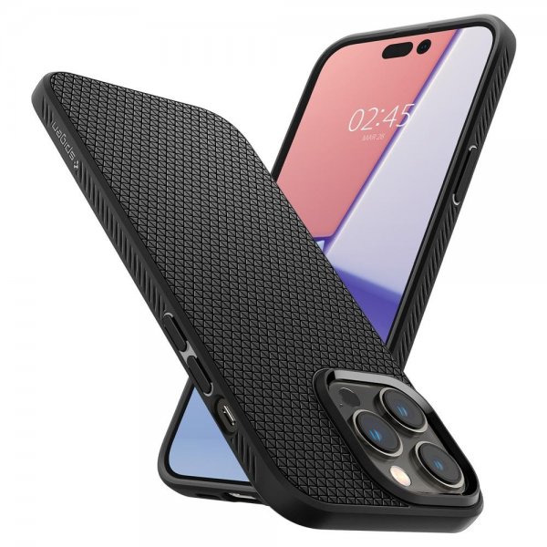 Spigen iPhone 14 Pro Max Deksel Liquid Air Matte Black
