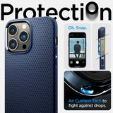 Spigen iPhone 14 Pro Max Deksel Liquid Air Navy Blue