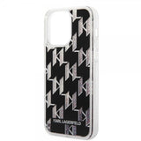 Karl Lagerfeld iPhone 14 Pro Max Deksel Liquid Glitter Monogram Svart