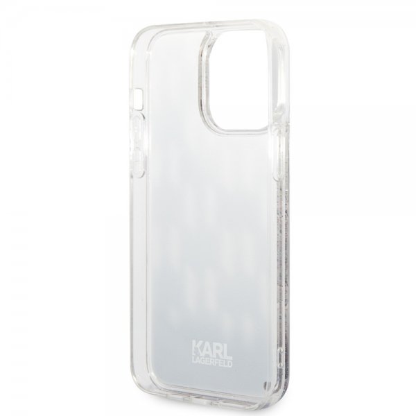 Karl Lagerfeld iPhone 14 Pro Max Deksel Liquid Glitter Monogram Svart